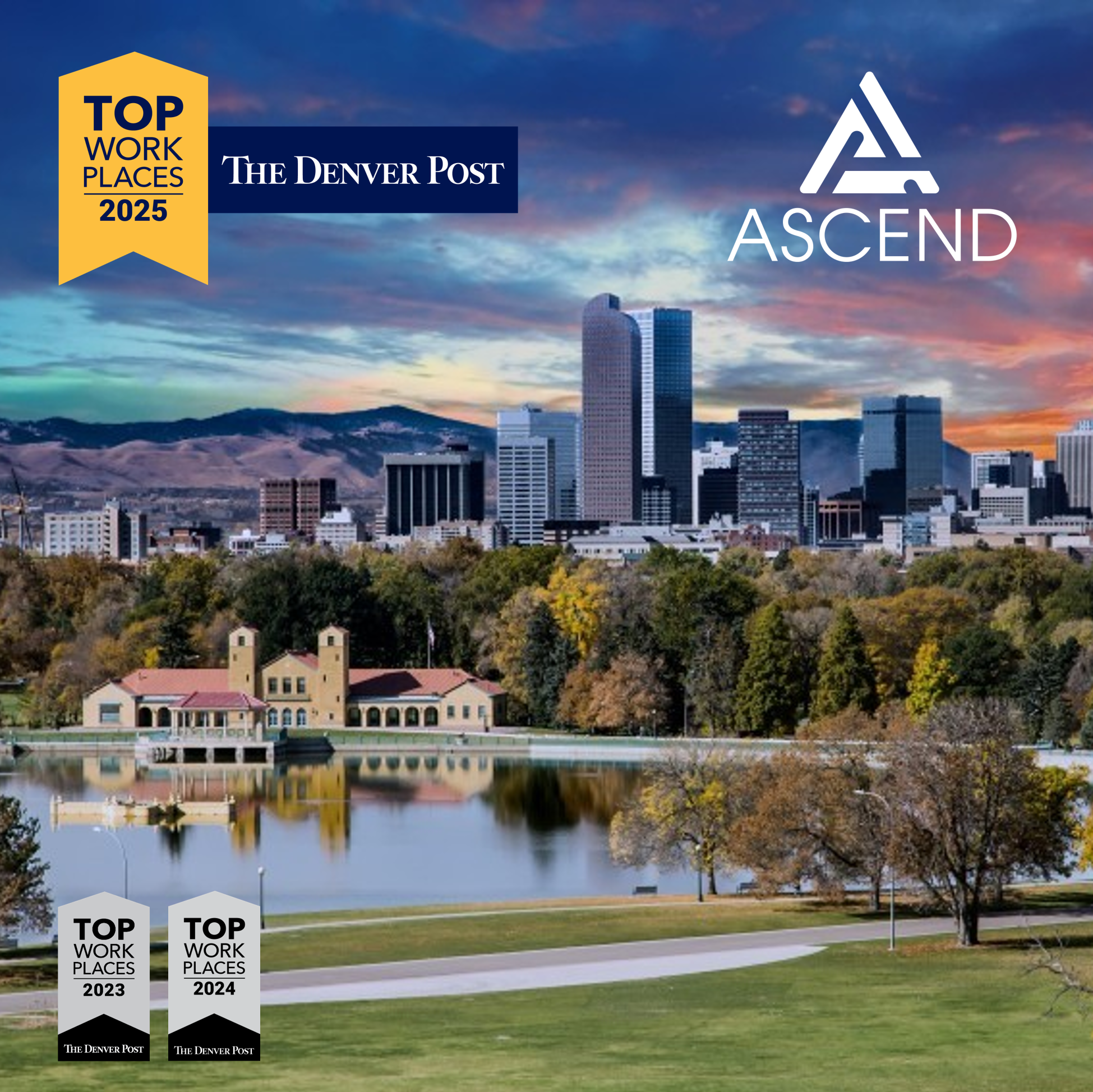 Ascend Named a Colorado Top Workplace - Denver skyline square